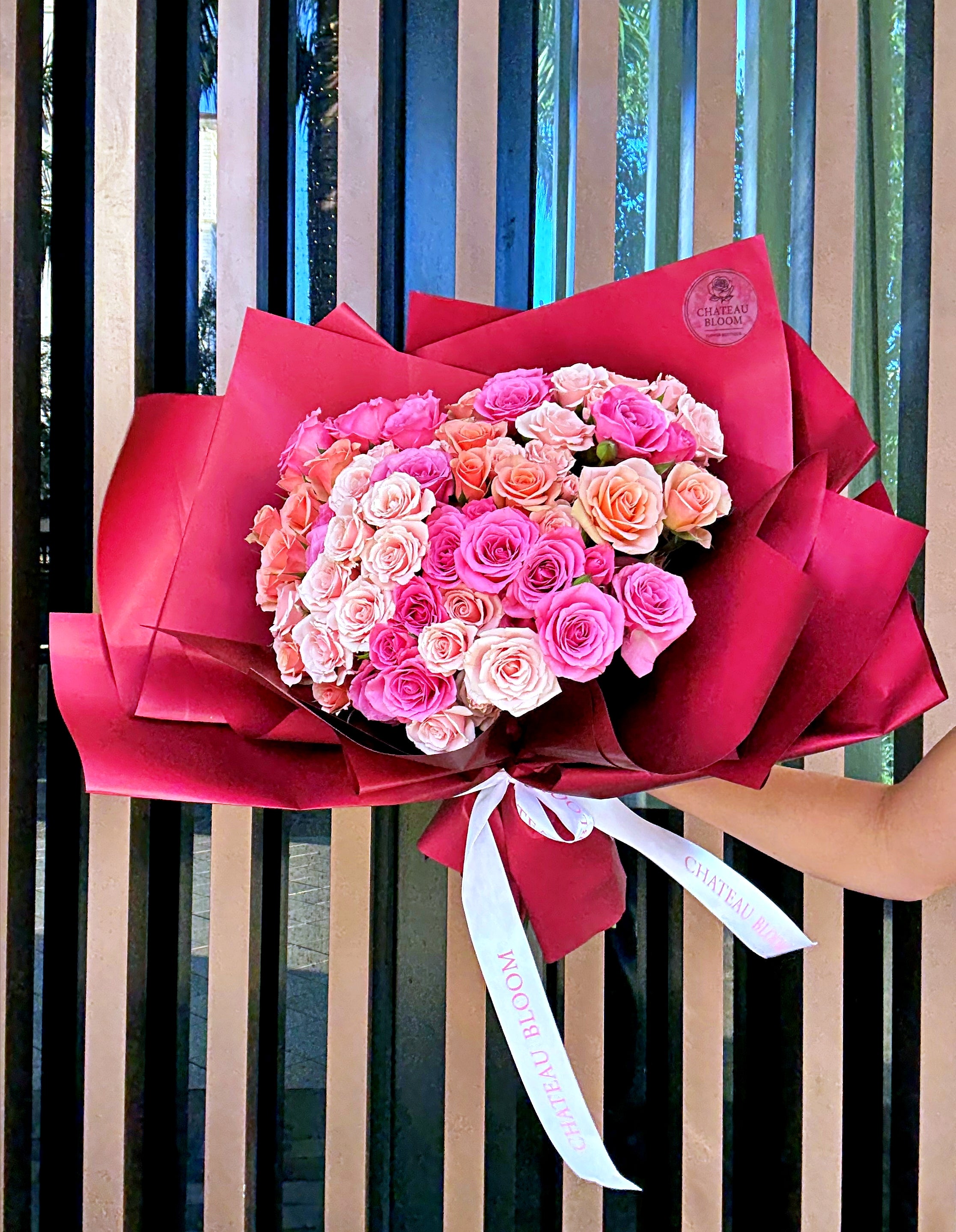 Crimson Charm Bouquet | Chateau Bloom