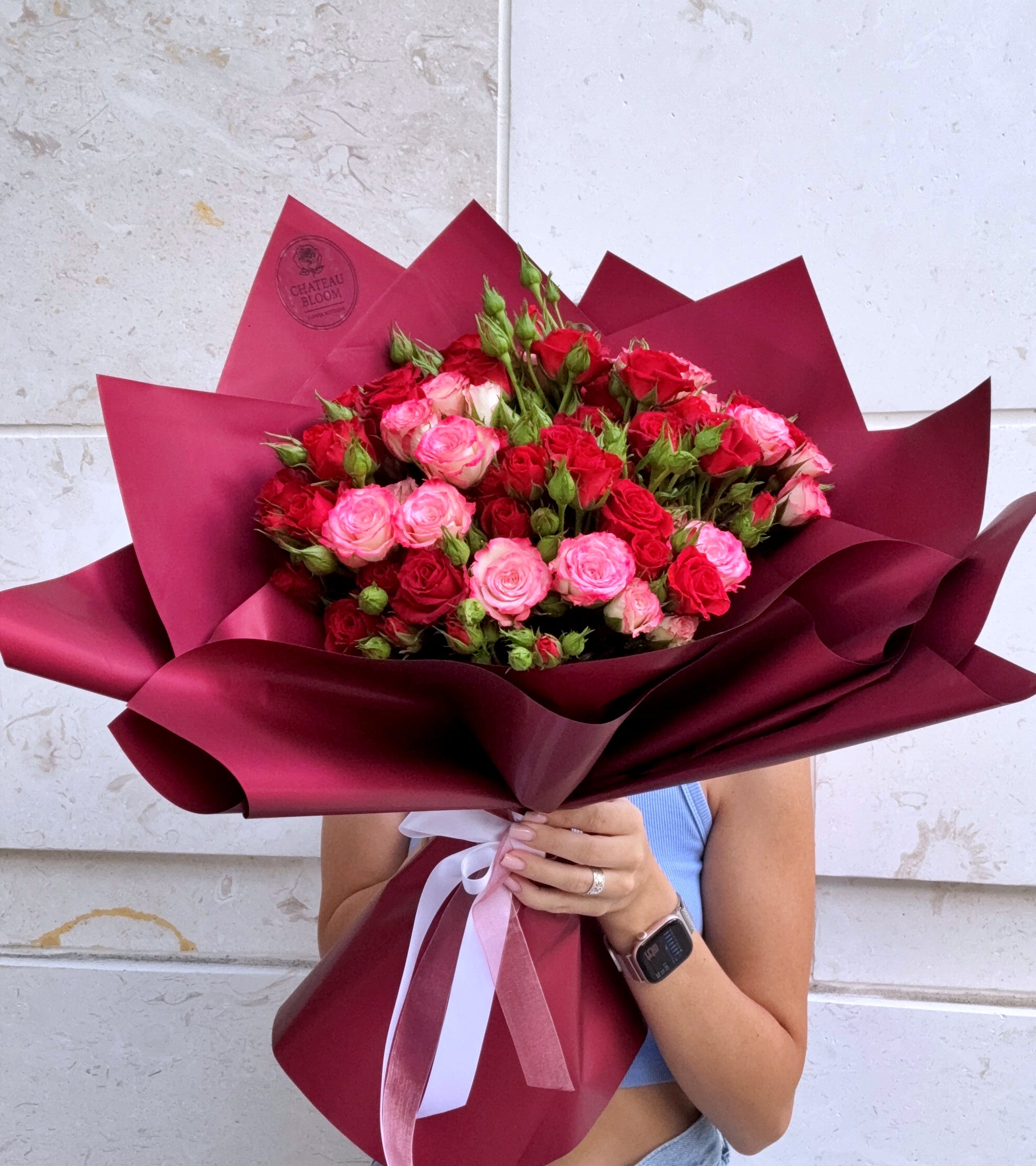Crimson Charm Bouquet | Chateau Bloom